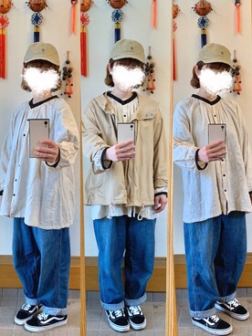 「ミックスコーデ」｜「アイテム（ジャケット/アウター）」を使った、まっきさん（レディース・148cm）の春コーディネート