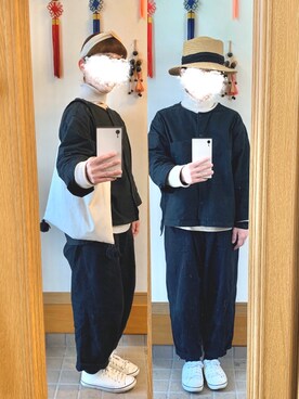 「CLOUDNINE（クラウドナイン）のアイテム（パンツ）」を使った、まっきさん（レディース・150cm）の春コーディネート