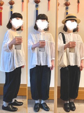 「CLOUDNINE（クラウドナイン）のアイテム（パンツ）」を使った、まっきさん（レディース・150cm）の夏コーディネート