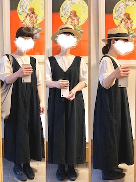 「Samansa Mos2 blue（サマンサモスモスブルー）のアイテム（バレエシューズ）」を使った、まっきさん（レディース・150cm）の秋コーディネート