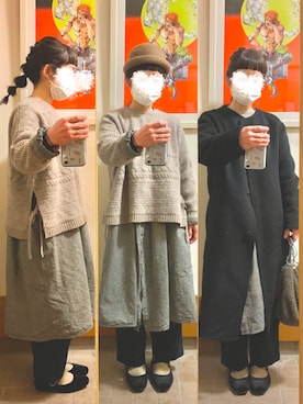 「CLOUDNINE（クラウドナイン）のアイテム（パンツ）」を使った、まっきさん（レディース・150cm）の冬コーディネート