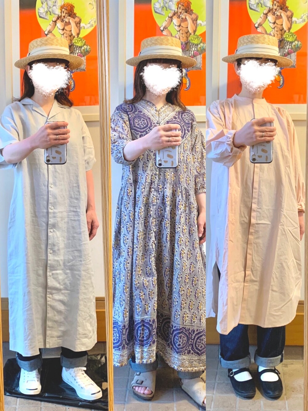 「買い物」｜「CALINERのアイテム（ワンピース/ドレス、パープル系）」を使った、まっきさん（レディース・150cm）の春コーディネートの1枚目の写真