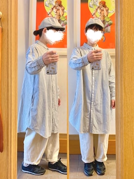 「SM2（エスエムツー）のアイテム（シャツワンピース）」を使った、まっきさん（レディース・150cm）の春コーディネート