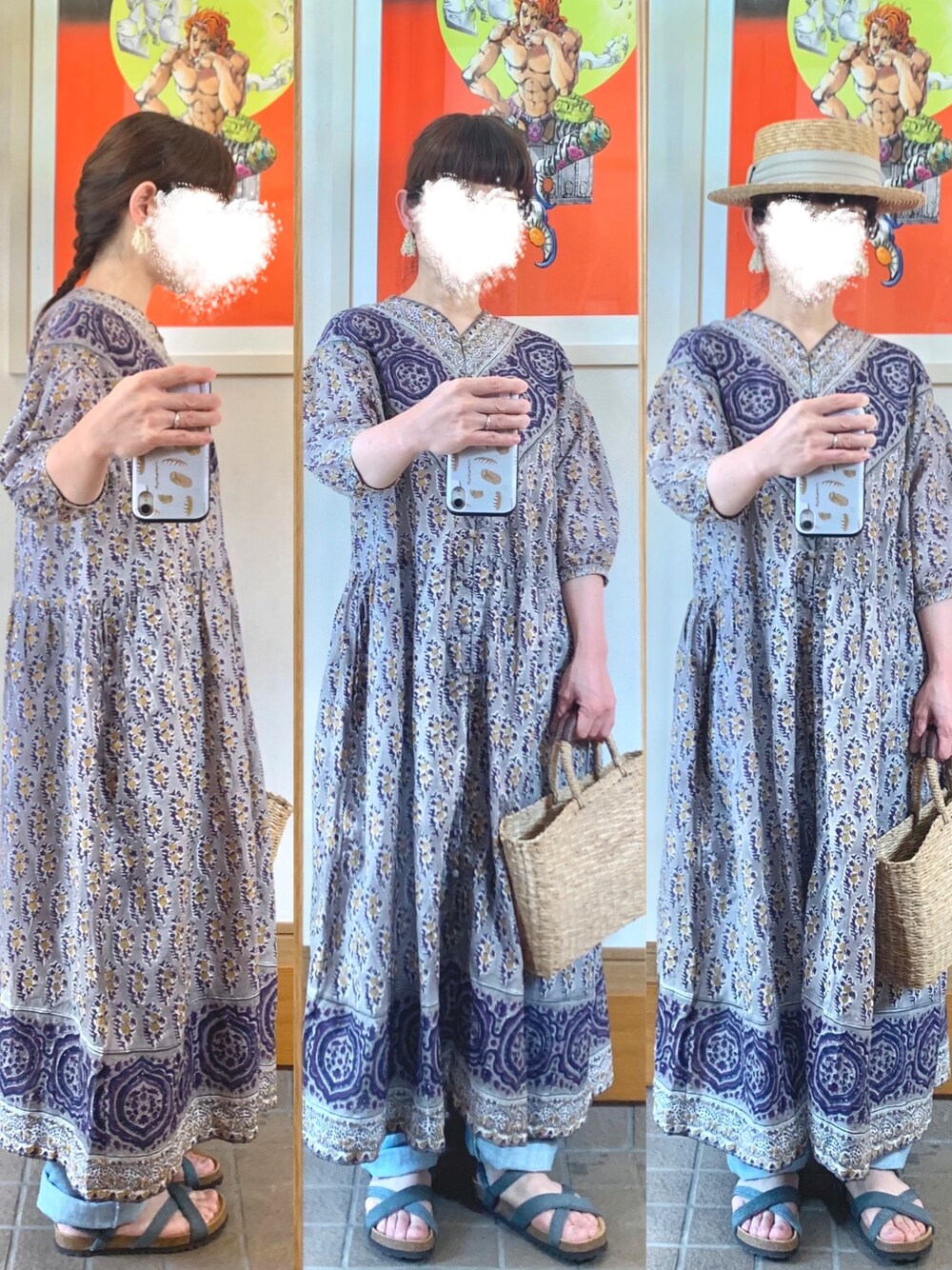 「今日のコーデ、今日の服」｜「CALINERのアイテム（ワンピース/ドレス、パープル系）」を使った、まっきさん（レディース・149cm）の夏コーディネートの1枚目の写真