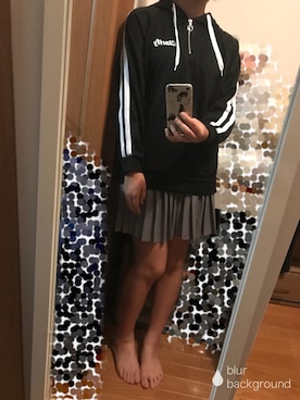 「プリーツスカート グレー」｜すずゆらさん（レディース・163cm）の冬コーディネート