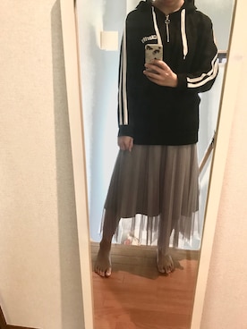 「NOWHERE（ノーウェア）のアイテム」を使った、すずゆらさん（レディース・163cm）の春コーディネート