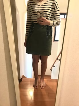 「NOWHERE（ノーウェア）のアイテム」を使った、すずゆらさん（レディース・163cm）の夏コーディネート