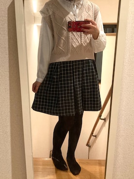 「NOWHERE（ノーウェア）のアイテム」を使った、すずゆらさん（レディース・163cm）の冬コーディネート