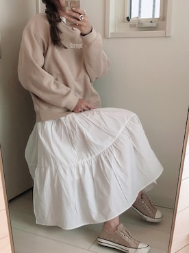 「rectangle（レクタングル）のアイテム（シャツワンピース）」を使った、uki0315さん（レディース・166cm）の春コーディネート