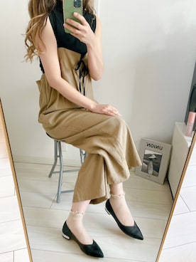 「GRL（グレイル）のアイテム（サロペット/オーバーオール）」を使った、uki0315さん（レディース・166cm）の春コーディネート