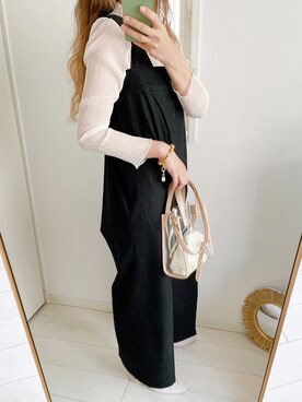 「rectangle（レクタングル）のアイテム（オールインワン・サロペット）」を使った、uki0315さん（レディース・166cm）の春コーディネート