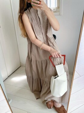 「rectangle（レクタングル）のアイテム（シャツワンピース）」を使った、uki0315さん（レディース・166cm）の夏コーディネート