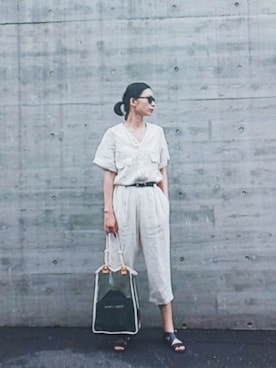 「rag & bone（ラグアンドボーン）のアイテム（サンダル）」を使った、美加里さん（レディース・170cm）の夏コーディネート