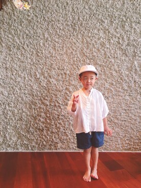 「pongee（ポンジー）のアイテム」を使った、saciさん（キッズ・100cm）の夏コーディネート