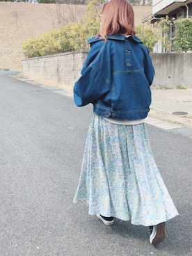 「reca（レカ）のアイテム（デニムジャケット）」を使った、10___girl◡̈♡さん（レディース・150cm）の春コーディネート
