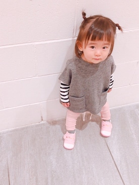 「バイキンマンヘアー」｜a.387さん（レディース・80cm）の秋コーディネート