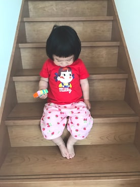 「ペコちゃん」｜Miiiinaさん（キッズ・90cm）の春コーディネート