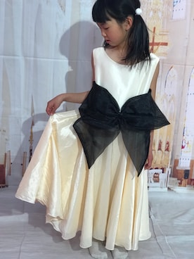 「no brand（ノーブランド）のアイテム（ワンピース/ドレス）」を使った、Miiiinaさん（キッズ・130cm）の冬コーディネート