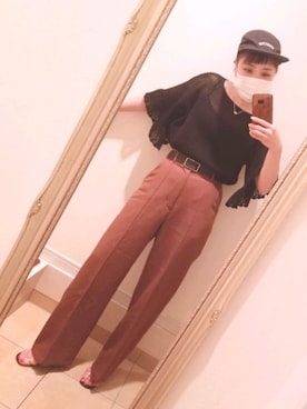 「SEVENTY FOUR（セブンティーフォー）のアイテム」を使った、HAZUKIさん（レディース・157cm）の春コーディネート