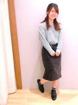 「モールニット」｜さ り ーさん（レディース・154cm）の秋コーディネート