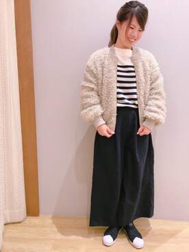「セットアイテム」｜「アイテム（ブルゾン）」を使った、さ り ーさん（レディース・154cm）の冬コーディネート