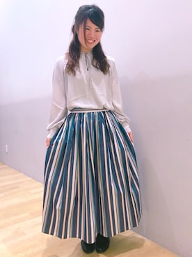 「earth music&ecology（アースミュージックアンドエコロジー）のアイテム（その他シューズ）」を使った、さ り ーさん（レディース・154cm）の冬コーディネート