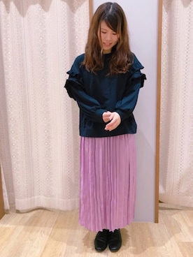 「オックスフォード」｜さ り ーさん（レディース・154cm）の冬コーディネート