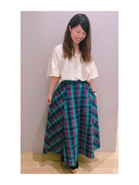 「ORiental TRaffic（オリエンタルトラフィック）の【ORiental TRaffic】 ウェッジサンダル（サンダル）」を使った、さ り ーさん（レディース・154cm）の春コーディネート