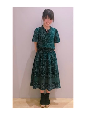 「ORiental TRaffic（オリエンタルトラフィック）の【ORiental TRaffic】 ウェッジサンダル（サンダル）」を使った、さ り ーさん（レディース・154cm）の春コーディネート