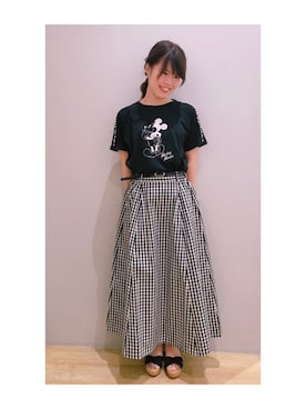 「ミッキーコーデ」｜「アイテム（その他）」を使った、さ り ーさん（レディース・154cm）の春コーディネート