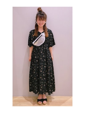 「ORiental TRaffic（オリエンタルトラフィック）の【ORiental TRaffic】 ウェッジサンダル（サンダル）」を使った、さ り ーさん（レディース・154cm）の夏コーディネート