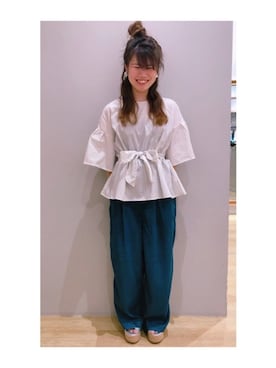 「ウエストリボン」｜さ り ーさん（レディース・154cm）の夏コーディネート