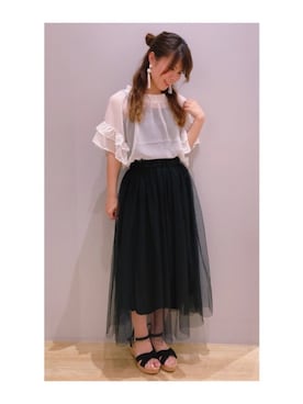 「ORiental TRaffic（オリエンタルトラフィック）の【ORiental TRaffic】 ウェッジサンダル（サンダル）」を使った、さ り ーさん（レディース・154cm）の夏コーディネート