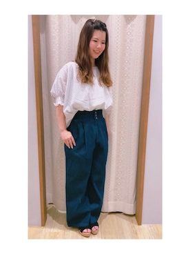 「ORiental TRaffic（オリエンタルトラフィック）の【ORiental TRaffic】 ウェッジサンダル（サンダル）」を使った、さ り ーさん（レディース・154cm）の夏コーディネート