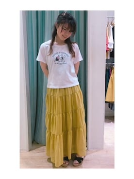「ORiental TRaffic（オリエンタルトラフィック）の【ORiental TRaffic】 ウェッジサンダル（サンダル）」を使った、さ り ーさん（レディース・154cm）の夏コーディネート