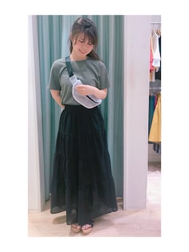 「ORiental TRaffic（オリエンタルトラフィック）の【ORiental TRaffic】 ウェッジサンダル（サンダル）」を使った、さ り ーさん（レディース・154cm）の夏コーディネート