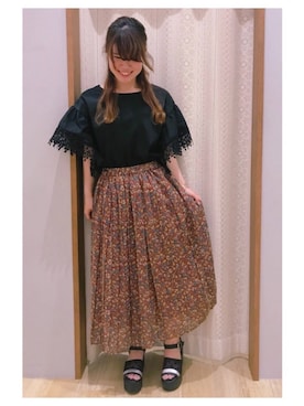 「NiCORON（ニコロン）のアイテム」を使った、さ り ーさん（レディース・154cm）の夏コーディネート