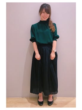 「とろみシャツ」｜「アイテム（その他）」を使った、さ り ーさん（レディース・154cm）の夏コーディネート