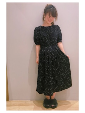 「レトロワンピース」｜「アイテム（その他）」を使った、さ り ーさん（レディース・154cm）の夏コーディネート