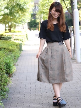 「NiCORON（ニコロン）のアイテム」を使った、さ り ーさん（レディース・154cm）の夏コーディネート