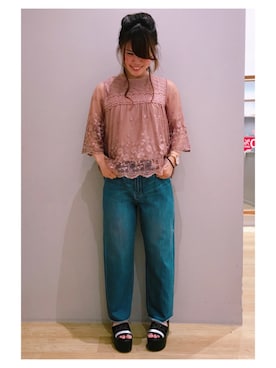 「NiCORON（ニコロン）のアイテム」を使った、さ り ーさん（レディース・154cm）の夏コーディネート