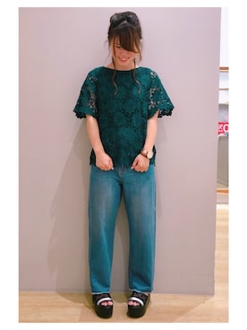 「NiCORON（ニコロン）のアイテム」を使った、さ り ーさん（レディース・154cm）の夏コーディネート