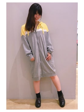 「パーカーワンピース」｜さ り ーさん（レディース・154cm）の夏コーディネート