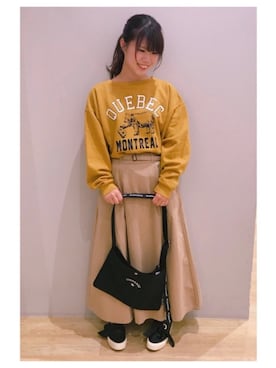 「CONVERSE（コンバース）のアイテム（バッグ）」を使った、さ り ーさん（レディース・154cm）の秋コーディネート