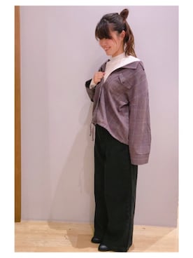 「earth music&ecology（アースミュージックアンドエコロジー）のORiental TRaffic ビットローファー（ローファー）」を使った、さ り ーさん（レディース・154cm）の秋コーディネート