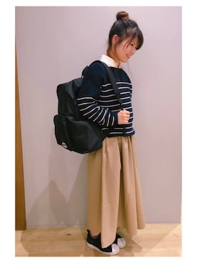 「adidas（アディダス）のadidas SS SlipOn（スニーカー）」を使った、さ り ーさん（レディース・154cm）の秋コーディネート