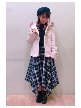 「アイテム（ダッフルコート）」を使った、さ り ーさん（レディース・154cm）の秋コーディネート