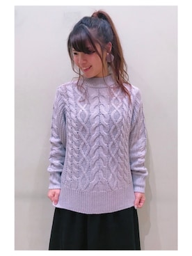 「グレーニット」｜さ り ーさん（レディース・154cm）の冬コーディネート