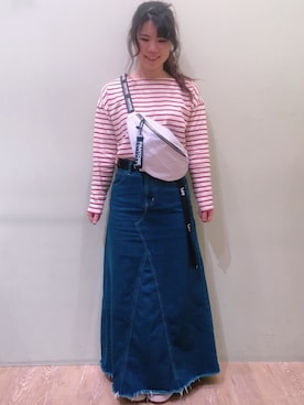 「earth music&ecology（アースミュージックアンドエコロジー）のアイテム」を使った、さ り ーさん（レディース・154cm）の冬コーディネート