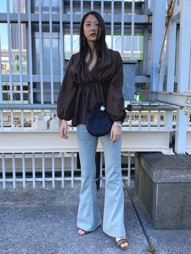 「MAISON EUREKA（メゾンエウレカ）のアイテム」を使った、Mana Sodaさん（レディース・168cm）の春コーディネート